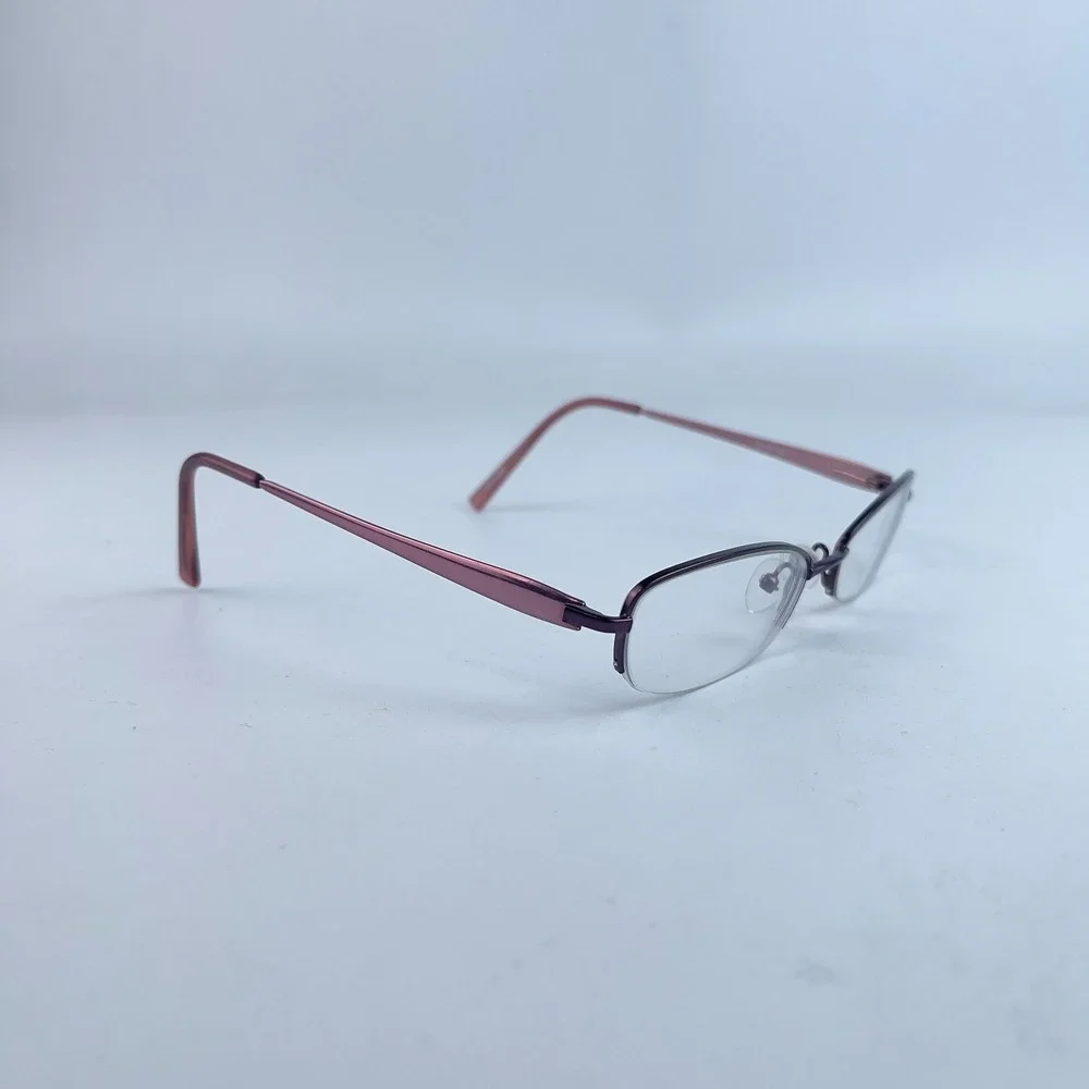 Adensco JOY JJF Women's‎ Eyeglasses Black Metal Cat Eye Half Rim 50-18-135 mm